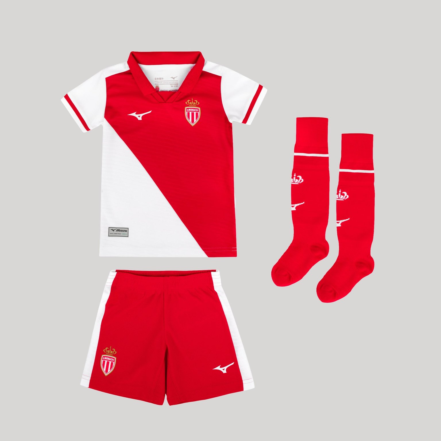 Kid's Adidas AS Monaco Home 2026 Kit