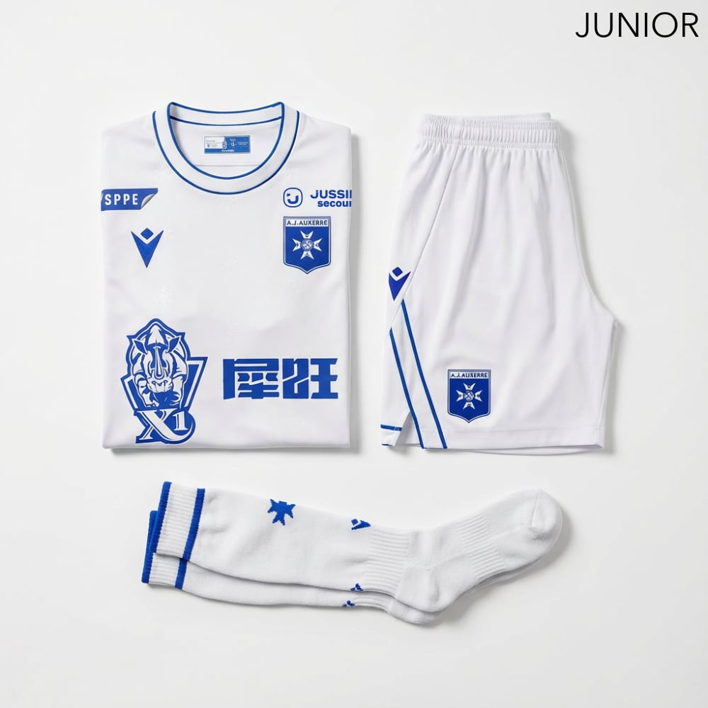 Kid's Macron AJ Auxerre Home 2026 Mini-Kit